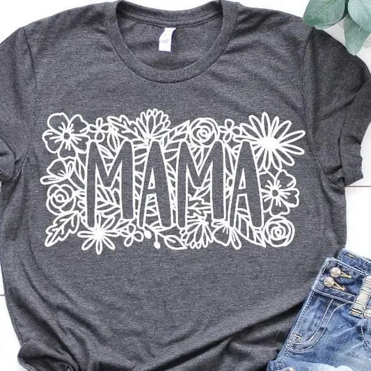 Mama Floral T Shirt