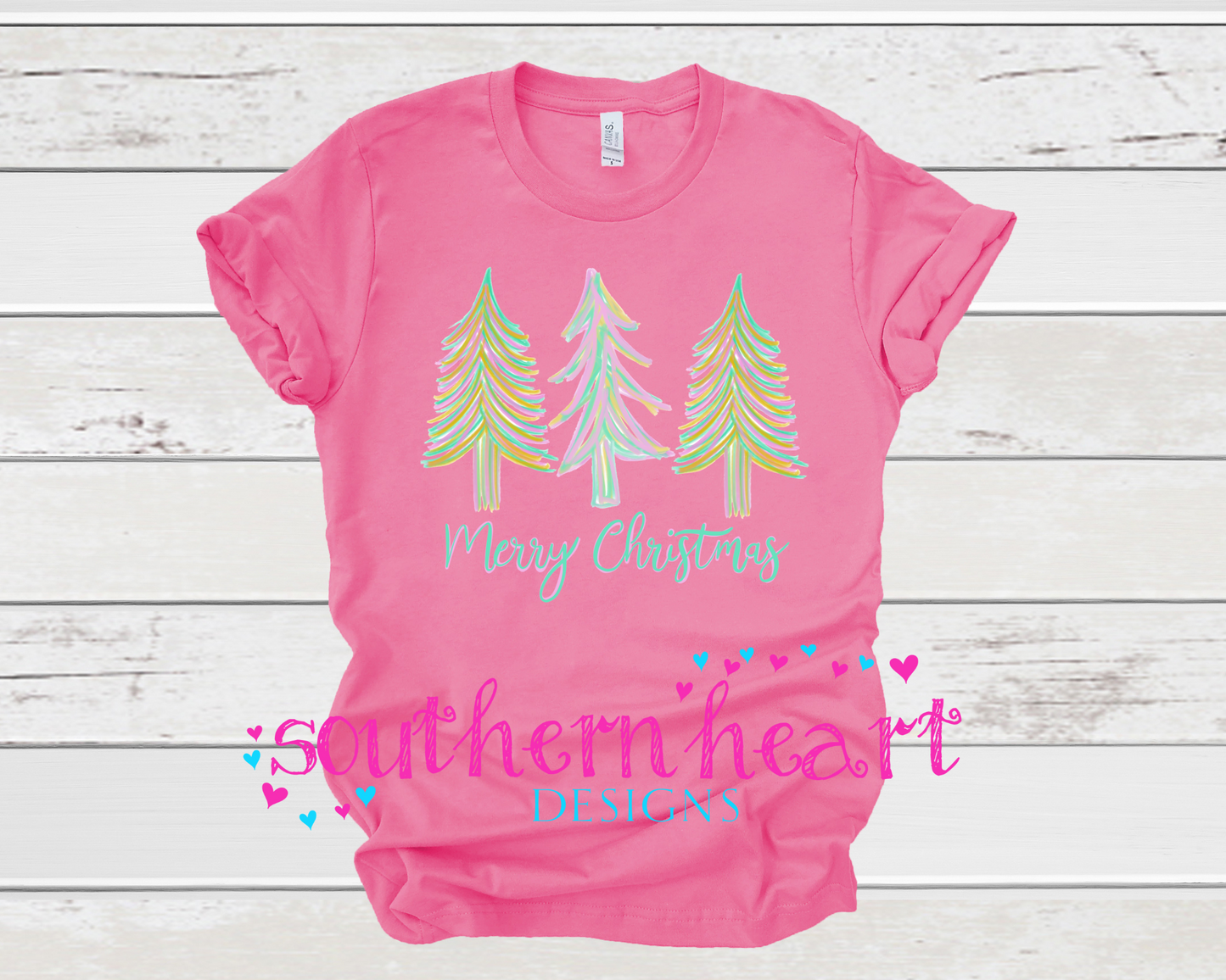 Colorful Christmas Trees  T Shirt